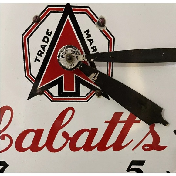 ORIGINAL 1930 PORCELAIN LABATT'S BEER CLOCK Shonbeck Clock Co. Canada - Picture 7 of 13